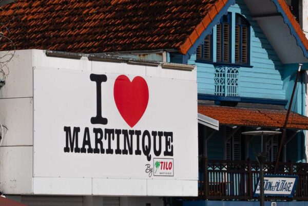 I love Martinique Schild am Hafen